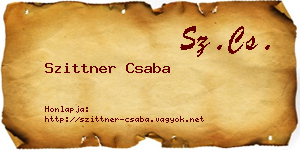 Szittner Csaba névjegykártya